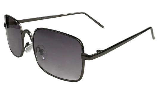 Grey Lenses With Gunmetal Rim Rectangle Sunglasses