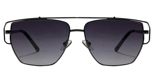 Gunmetal Frame with Blue Gradient Lenses