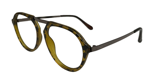 Large Havana Round Eyeglasses