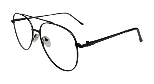 Matte Black Aviator Eyeglasses