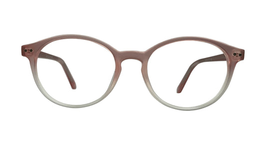 Matte Pink and White Eyeglasses