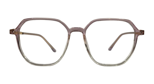 Transparent Purple Round Eyeglasses