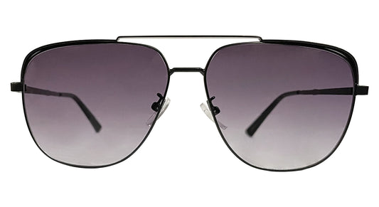 Purple and Black Dual Bridge Aviator Sunglasses