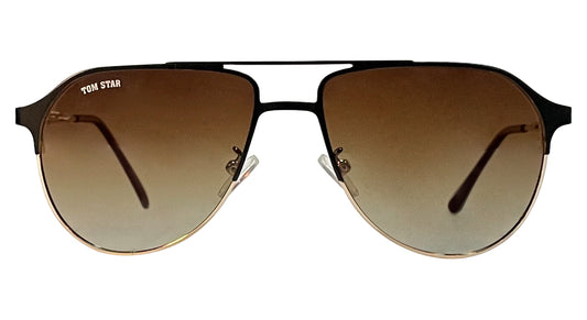 Tom Star Aviator Sunglasses with Brown Lenses
