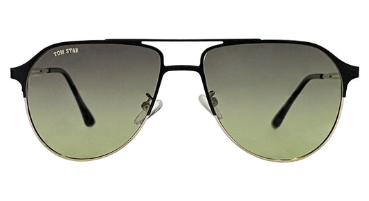 Tom Star Aviator Sunglasses with Green Lenses