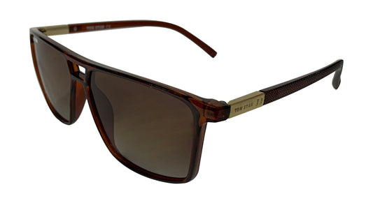 Tom Star Glossy Brown Frame with Brown Lenses Sunglasses