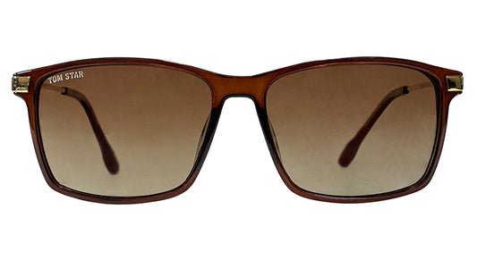 Tom Star Rectangle Sunglasses with Brown gradient Lenses