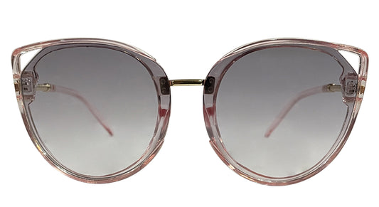 Transparent Pink with Blue Gradient Cateye Sunglasses