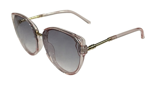 Transparent Pink with Blue Gradient Cateye Sunglasses