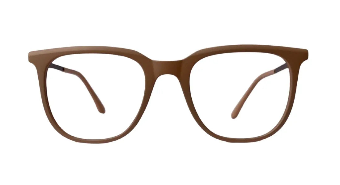 Classic Unisex Beige Eyeglasses - Bombay Optical