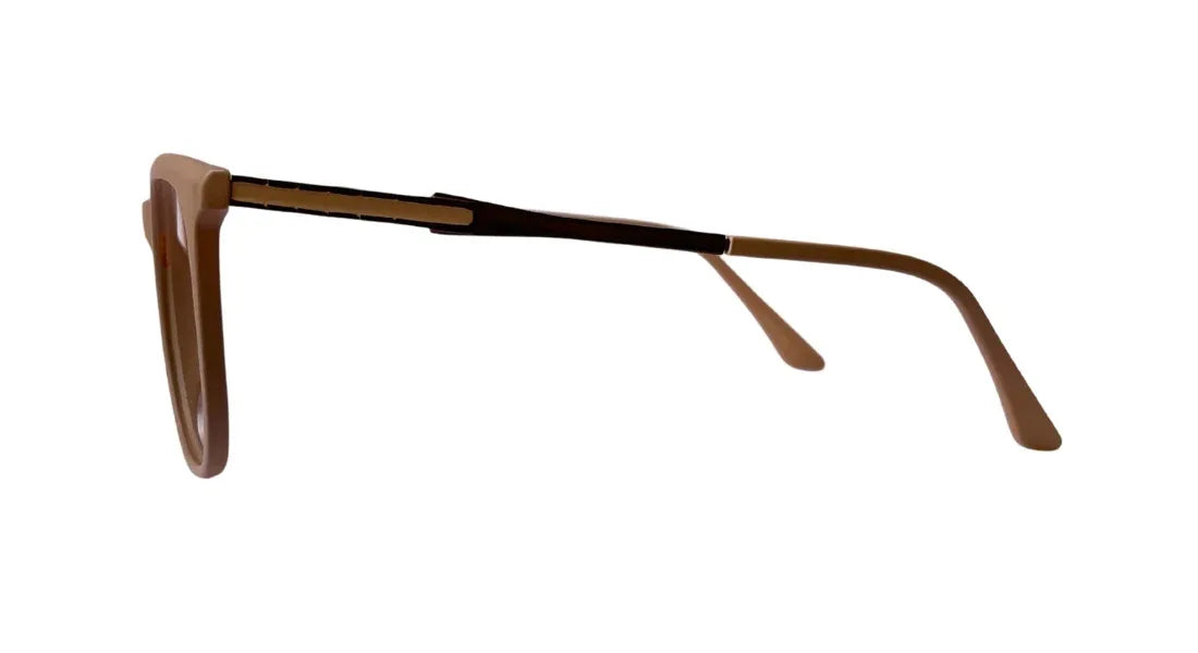 Classic Unisex Beige Eyeglasses - Bombay Optical