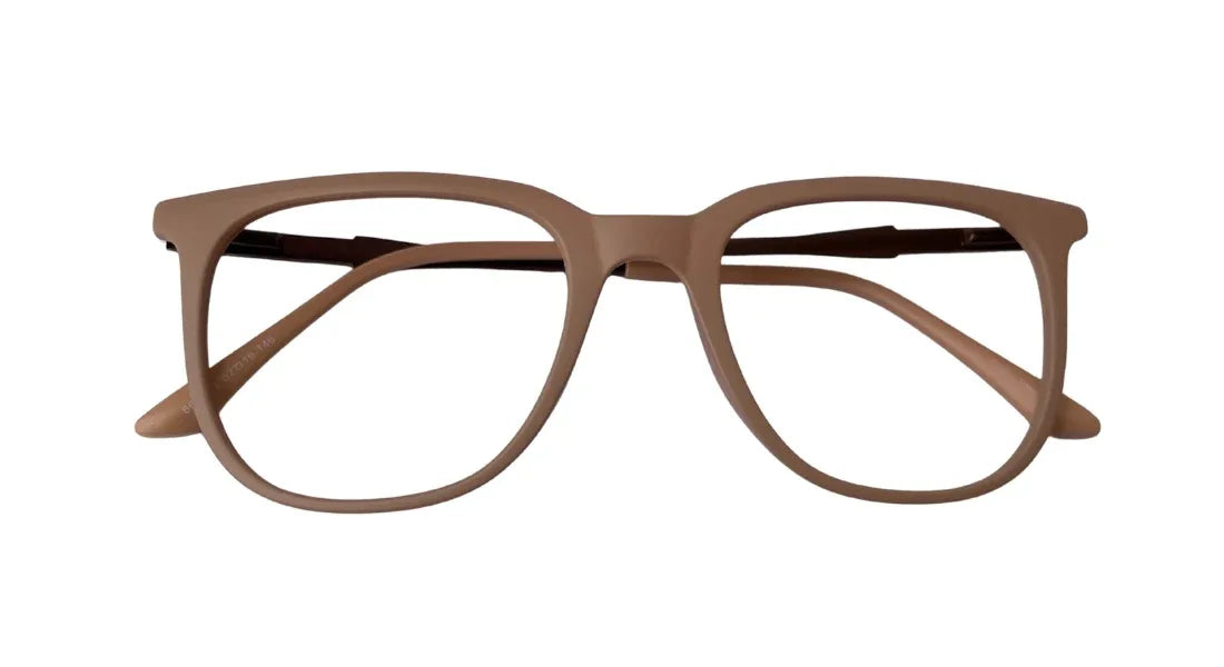 Classic Unisex Beige Eyeglasses - Bombay Optical