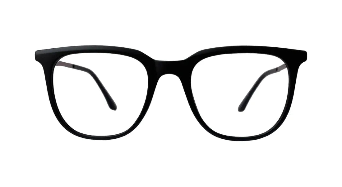 Classic Unisex Glossy Black Eyeglasses - Bombay Optical