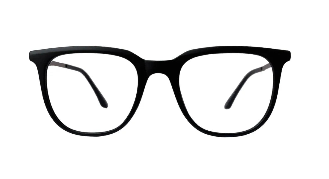 Classic Unisex Matte Black Eyeglasses - Bombay Optical
