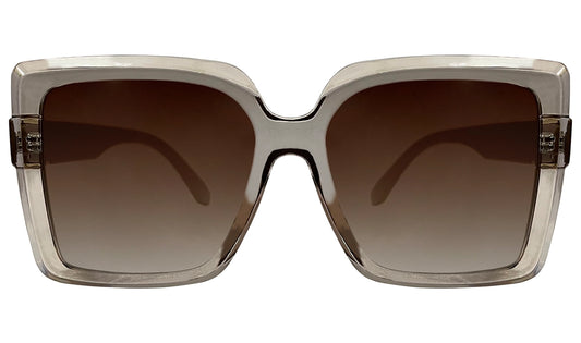 Big Square Transparent Brown Sunglasses