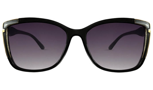 Black and Golden Cateye Sunglasses