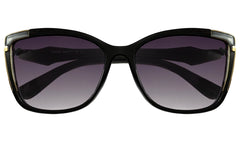 Black and Golden Cateye Sunglasses