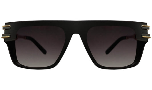 Black and Golden Rectangle Sunglasses