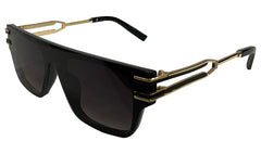 Black and Golden Rectangle Sunglasses