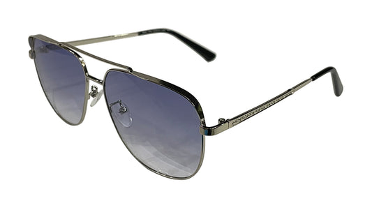 Blue and Silver Aviator Sunglasses