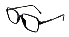 Blue With Gunmetal Rectangle Eyeglasses - Bombay Optical
