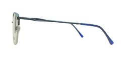Blue with Skyblue Cateye Eyeglasses - side angle view
