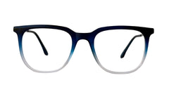 Blue With Transparent White Eyeglasses - Bombay Optical