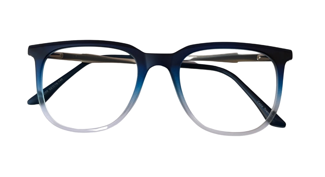 Blue With Transparent White Eyeglasses - Bombay Optical