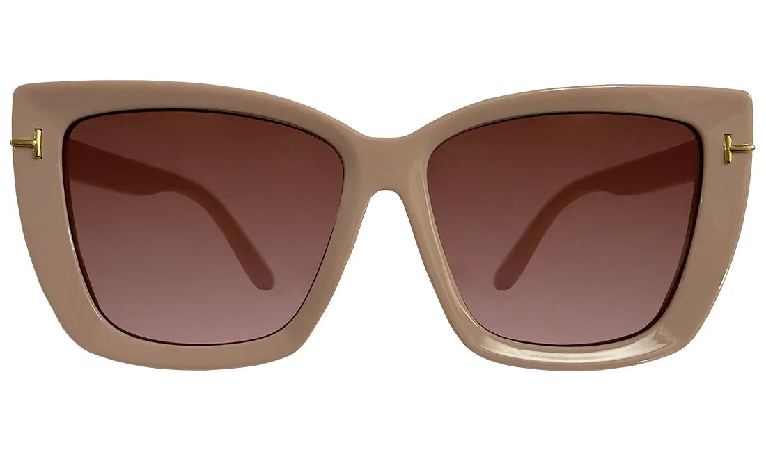 Peach Lens & Dark Peach UV Protected Cateye Sunglasses - Bombay Optical