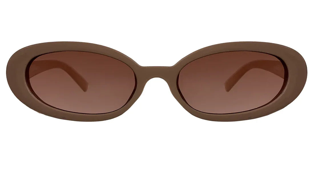 Peach Lens & Dark Peach UV Protected Oval Sunglasses - Bombay Optical