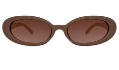 Peach Lens & Dark Peach UV Protected Oval Sunglasses