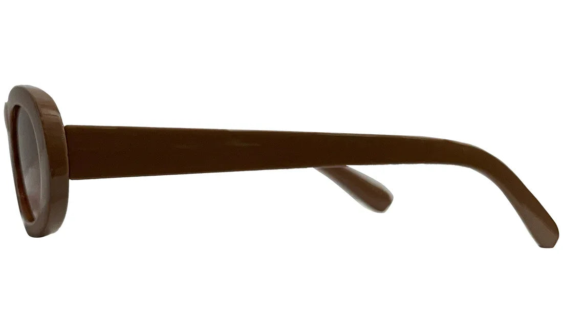 Peach Lens & Dark Peach UV Protected Oval Sunglasses - Bombay Optical