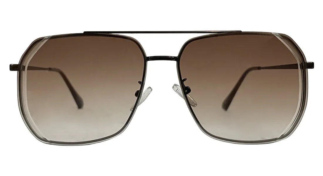 Brown and Bronze Square Sunglasses - Bombay Optical