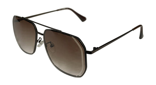 Brown and Bronze Square Sunglasses