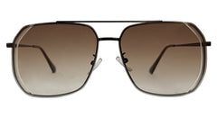 Brown and Bronze Square Sunglasses