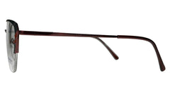 Cinnamon Brown with Black Cateye Eyeglasses - side angle view