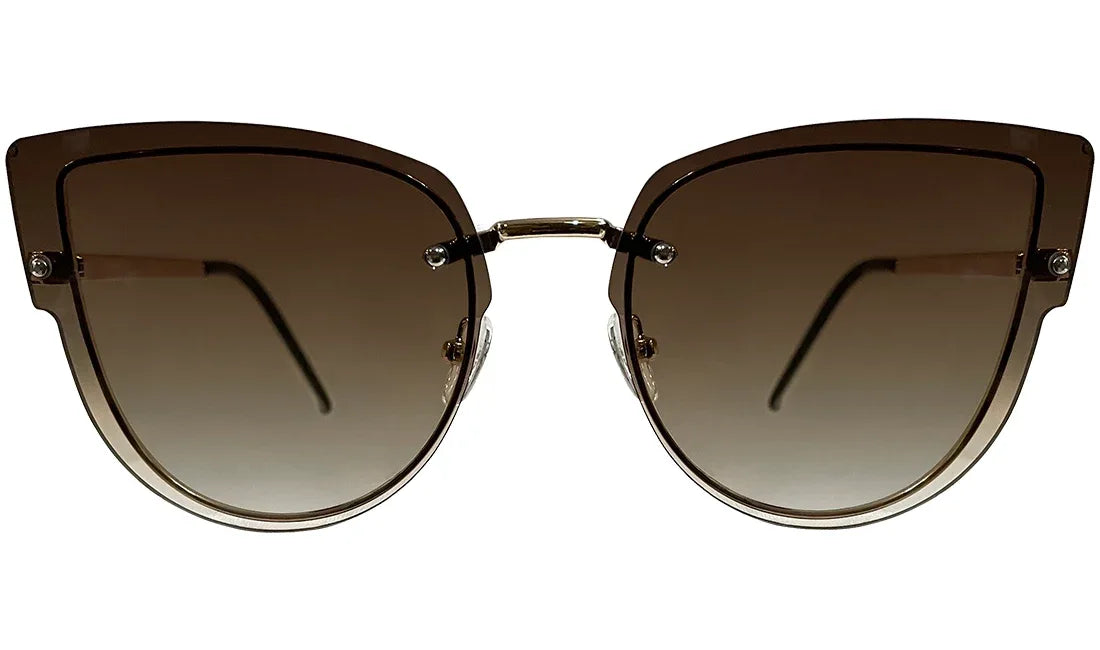 Dark Brown Gradient Cateye Sunglasses - Bombay Optical