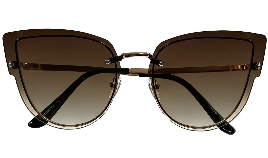 Dark Brown Gradient Cateye Sunglasses - Bombay Optical