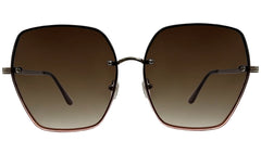Dark Brown Gradient Women Sunglasses