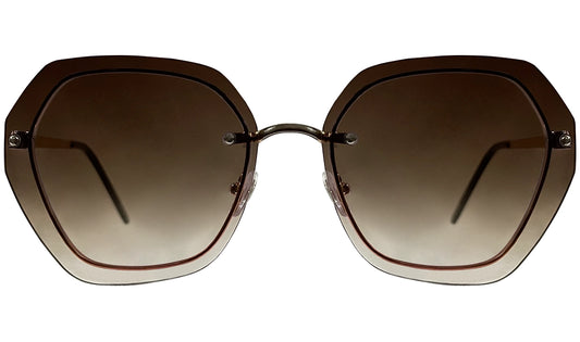 Dark Brown Gradient Women Sunglasses