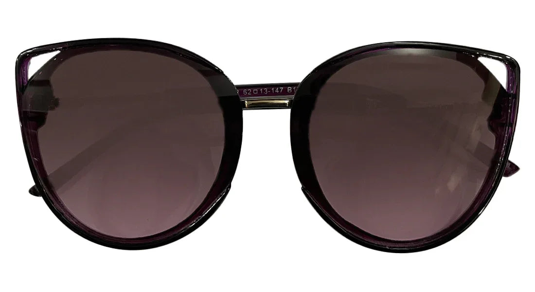 Glossy Black Cateye Sunglasses - Bombay Optical