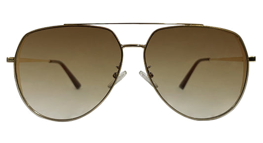 Golden and Brown Aviator Sunglasses