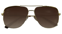 Golden and Brown Aviator Sunglasses