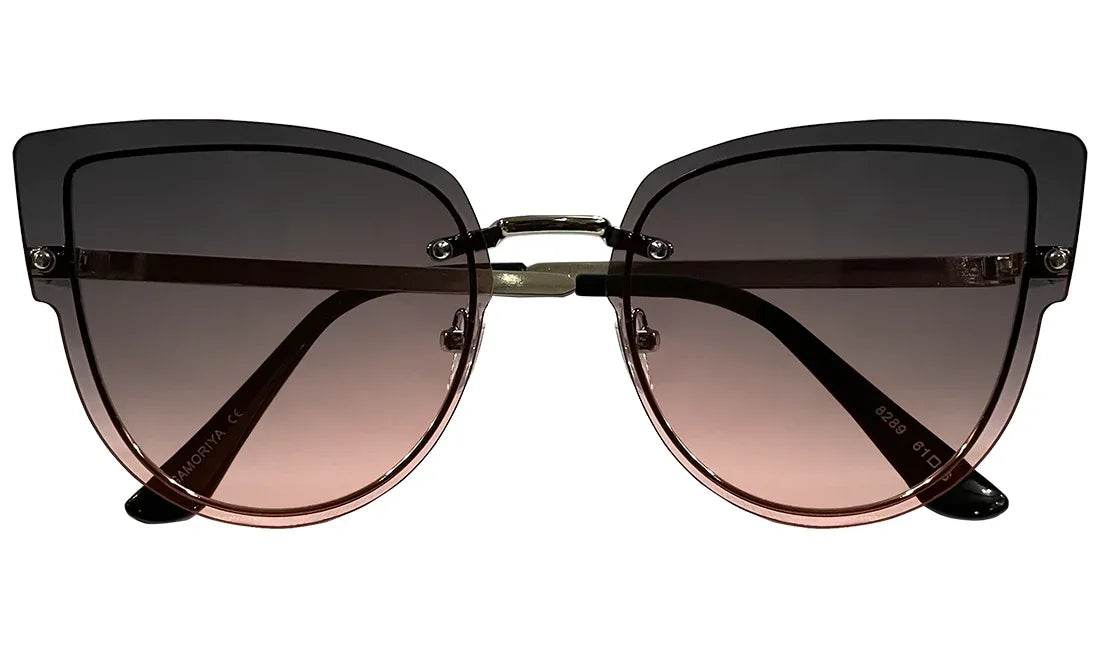 Grey And Pink Gradient Cateye Sunglasses - Bombay Optical