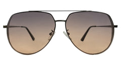 Grey and Orange Aviator Sunglasses