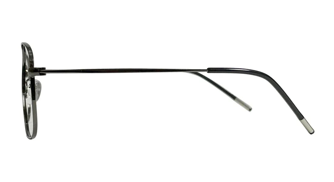 Square Gunmetal Eyeglasses - side profile view