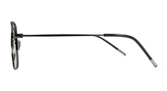 Square Gunmetal Eyeglasses - side profile view