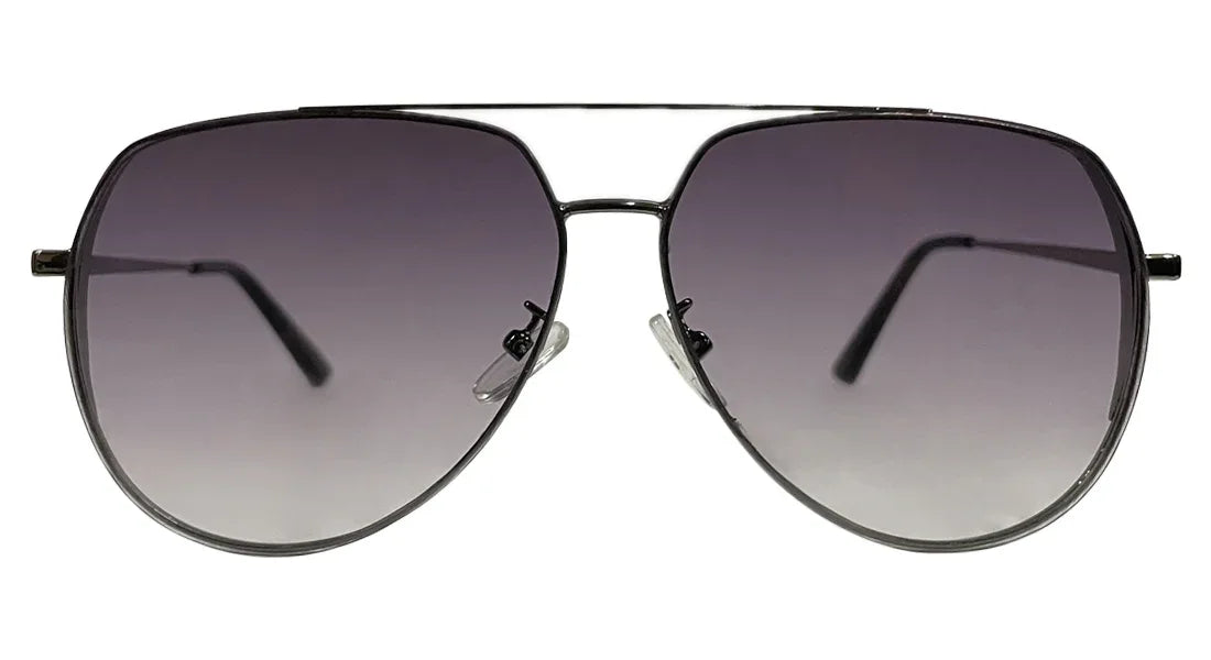 Gunmetal and Purple Aviator Sunglasses - Bombay Optical