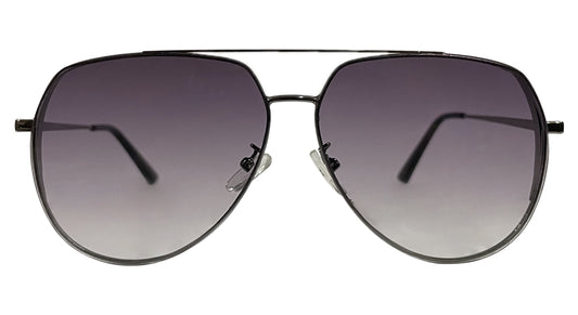 Gunmetal and Purple Aviator Sunglasses