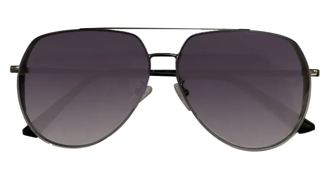 Gunmetal and Purple Aviator Sunglasses - Bombay Optical